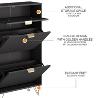 Vicco Mobile porta scarpe Nero 60 x 107.5 cm 2 scomparti