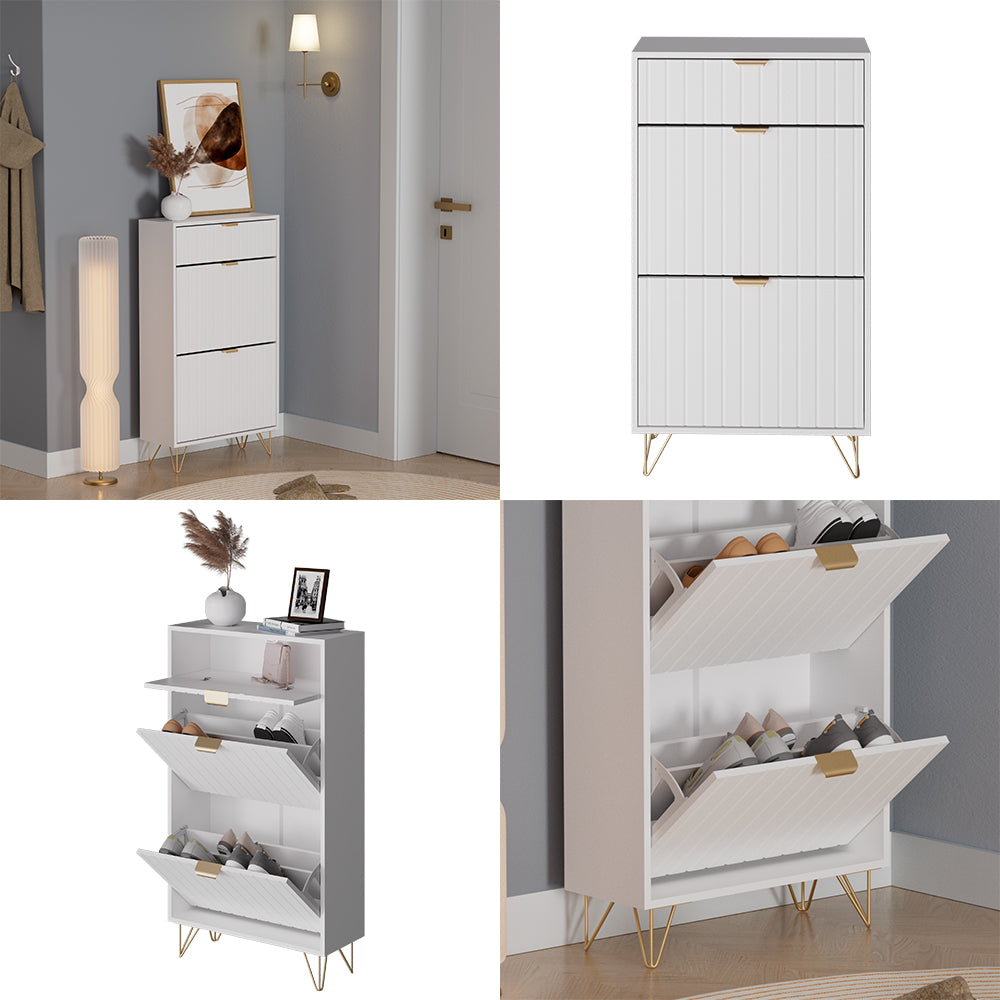 Vicco Mobile porta scarpe Bianco 60 x 107.5 cm 2 scomparti