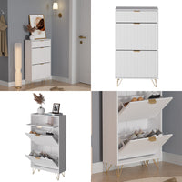 Vicco Mobile porta scarpe Bianco 60 x 107.5 cm 2 scomparti