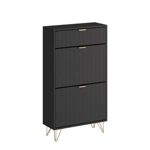 Vicco Mobile porta scarpe Nero 60 x 107.5 cm 2 scomparti