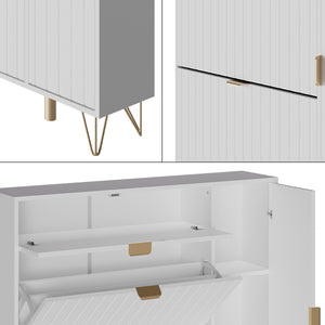 Vicco Mobile porta scarpe Bianco 108 x 107.5 cm