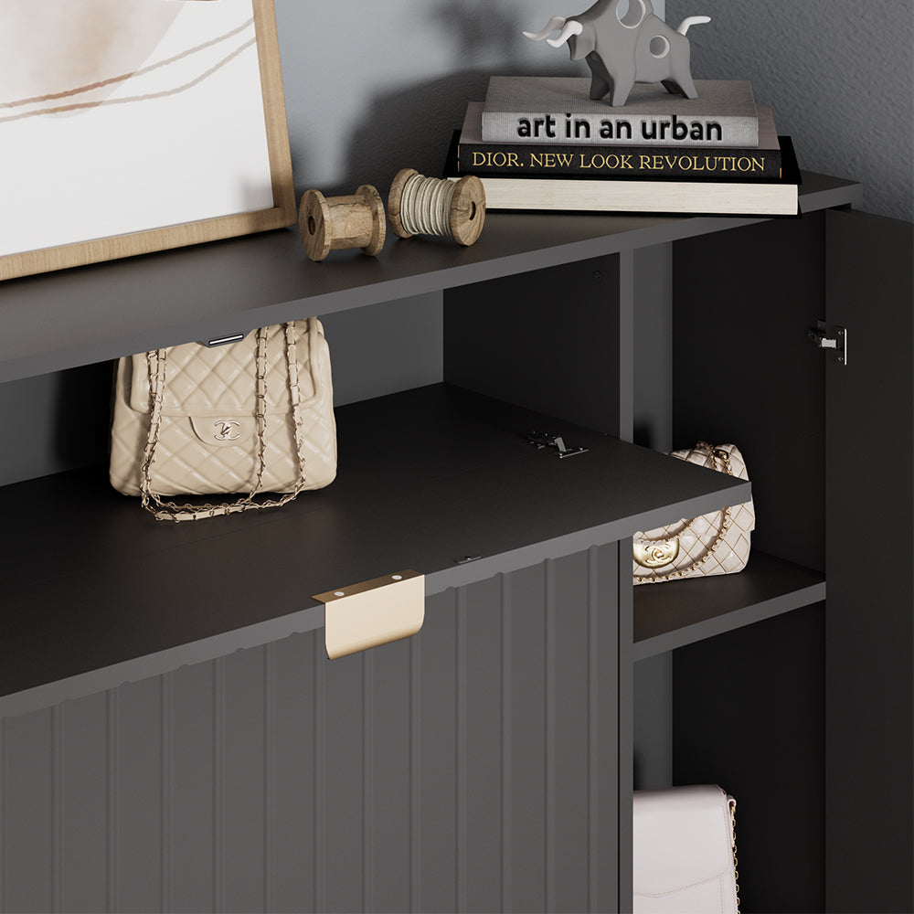 Vicco Mobile porta scarpe Nero 108 x 107.5 cm