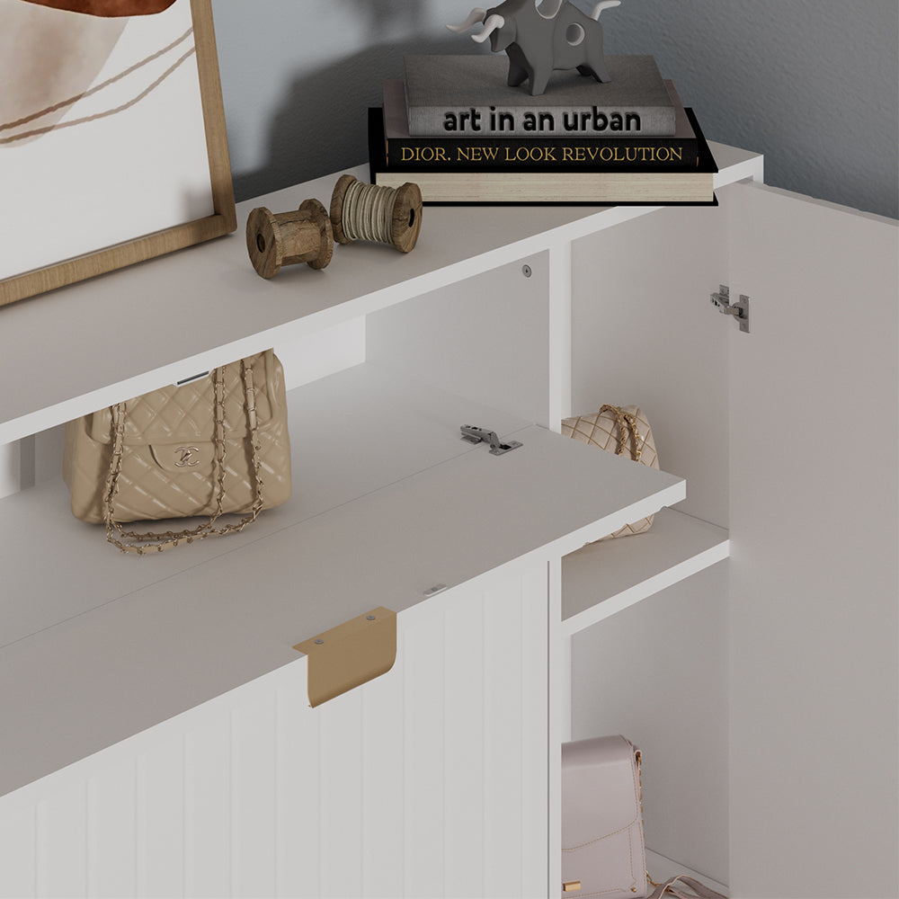 Vicco Mobile porta scarpe Bianco 108 x 107.5 cm