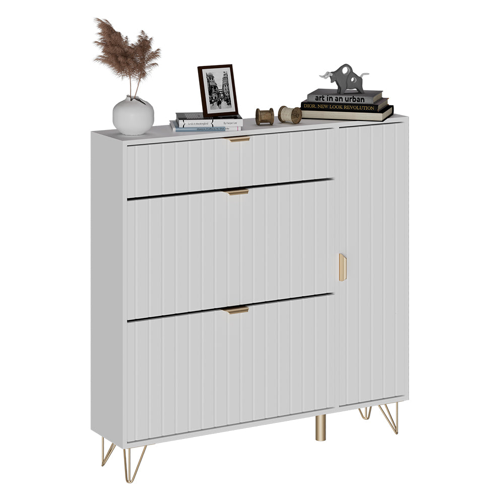 Vicco Mobile porta scarpe Bianco 108 x 107.5 cm