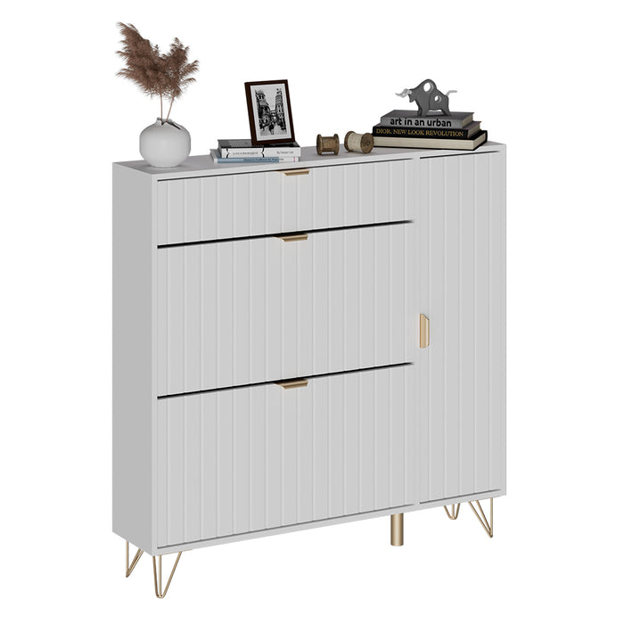 Vicco Mobile porta scarpe Bianco 108 x 107.5 cm