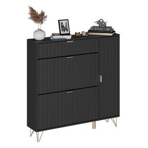 Vicco Mobile porta scarpe Nero 108 x 107.5 cm