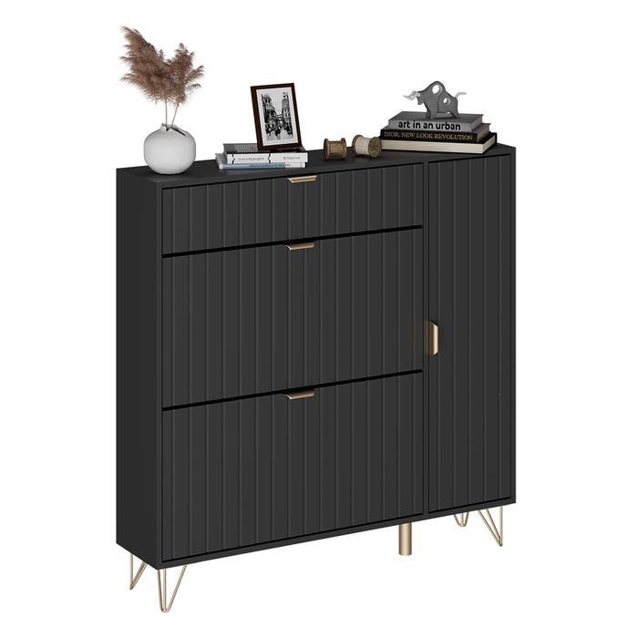 Vicco Mobile porta scarpe Nero 108 x 107.5 cm