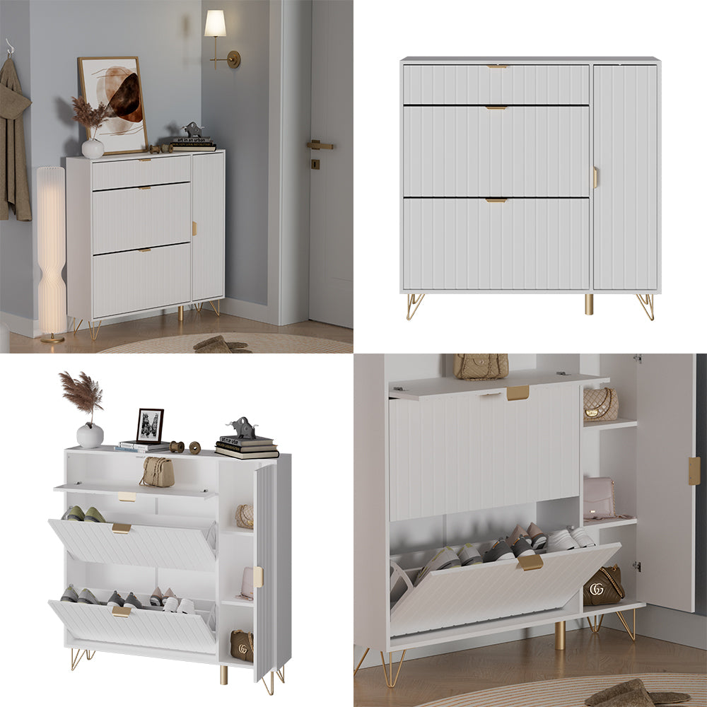 Vicco Mobile porta scarpe Bianco 108 x 107.5 cm