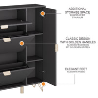 Vicco Mobile porta scarpe Nero 108 x 107.5 cm