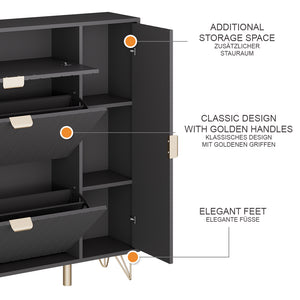 Vicco Mobile porta scarpe Nero 108 x 107.5 cm