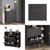 Vicco Mobile porta scarpe Nero 108 x 107.5 cm