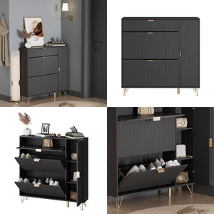 Vicco Mobile porta scarpe Nero 108 x 107.5 cm