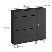 Vicco Mobile porta scarpe Nero 108 x 107.5 cm