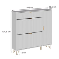 Vicco Mobile porta scarpe Bianco 108 x 107.5 cm