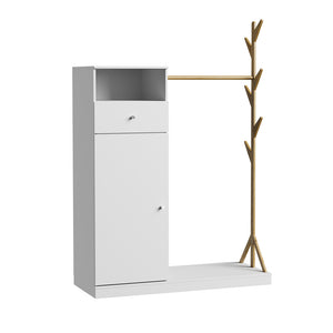 Vicco Armadio Bianco/bambù 100 x 145 cm con cassetto