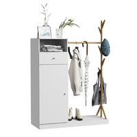 Vicco Armadio Bianco/bambù 100 x 145 cm con cassetto