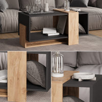 Vicco Tavolino da caffè Antracite/quercia dorata 91.8 x 49 cm