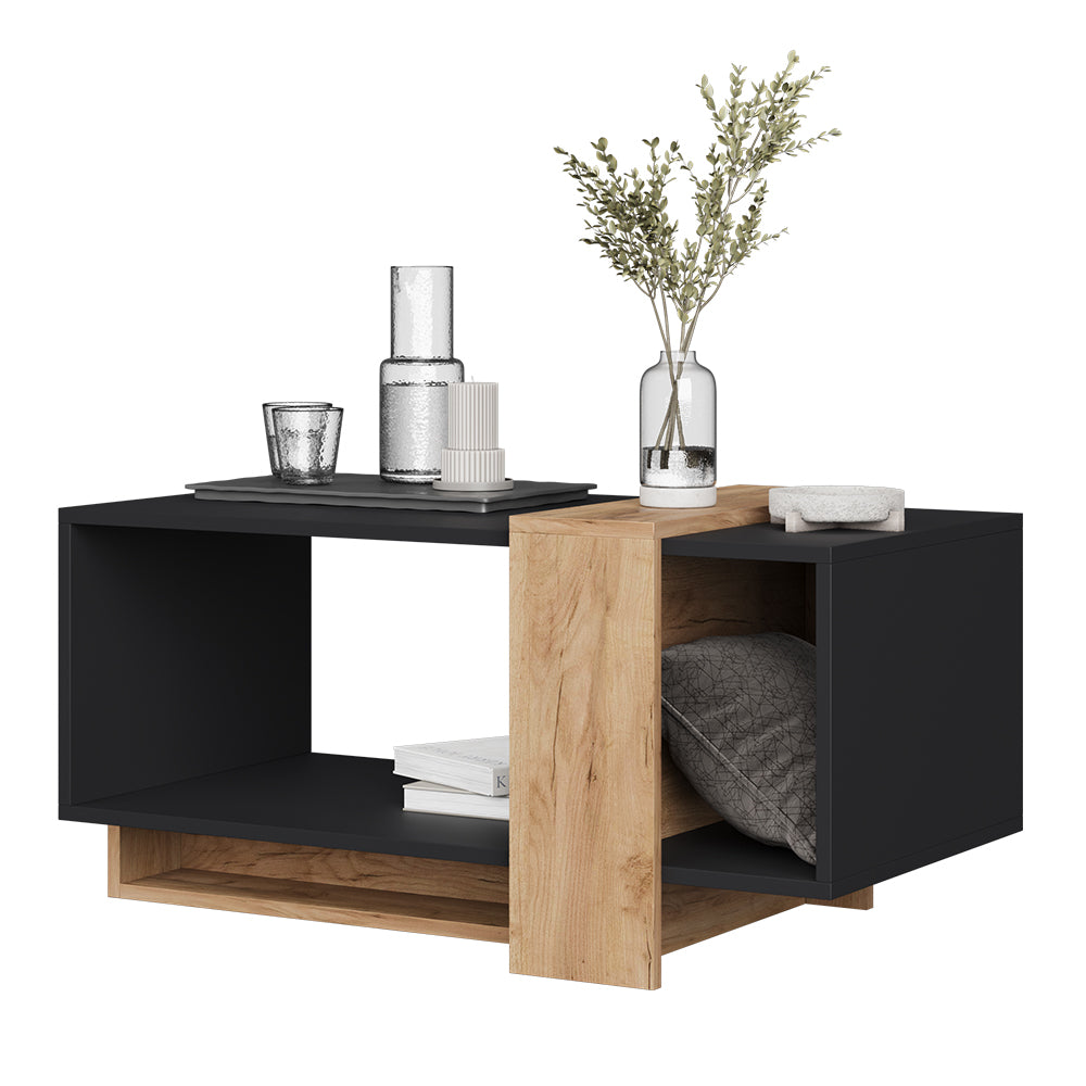 Vicco Tavolino da caffè Antracite/quercia dorata 91.8 x 49 cm