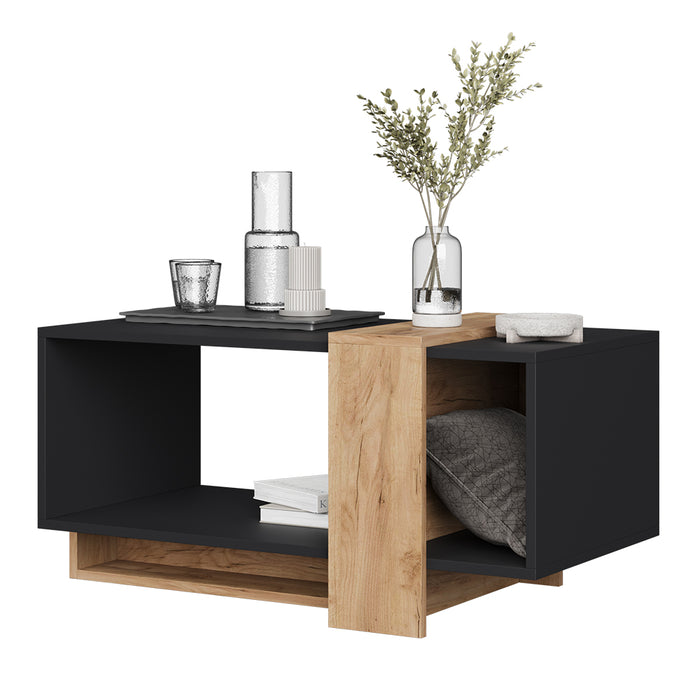 Vicco Tavolino da caffè Antracite/quercia dorata 91.8 x 49 cm