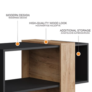 Vicco Tavolino da caffè Antracite/quercia dorata 91.8 x 49 cm