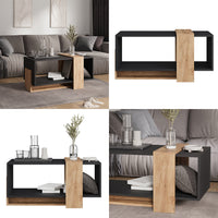 Vicco Tavolino da caffè Antracite/quercia dorata 91.8 x 49 cm