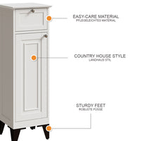 Vicco cassettiera da bagno Bianco 32 x 92 cm con cassetto