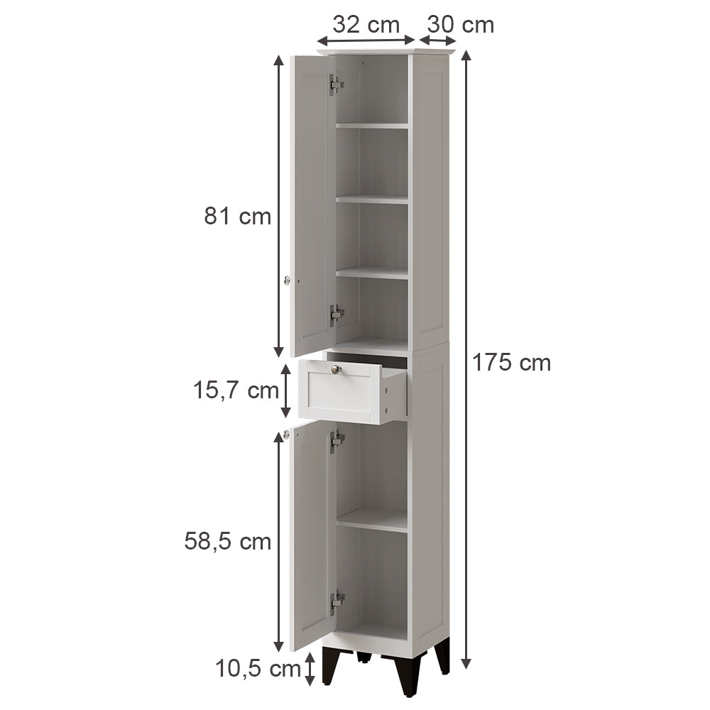 Vicco Mobile alto Bianco 32 x 175 cm