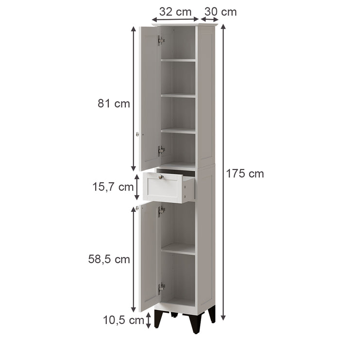 Vicco Mobile alto Bianco 32 x 175 cm