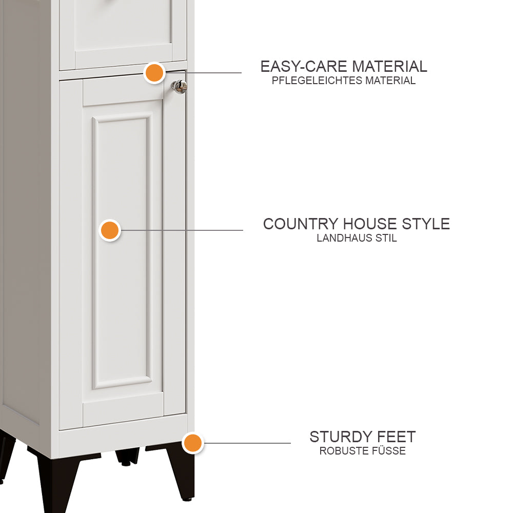 Vicco Mobile alto Bianco 32 x 175 cm