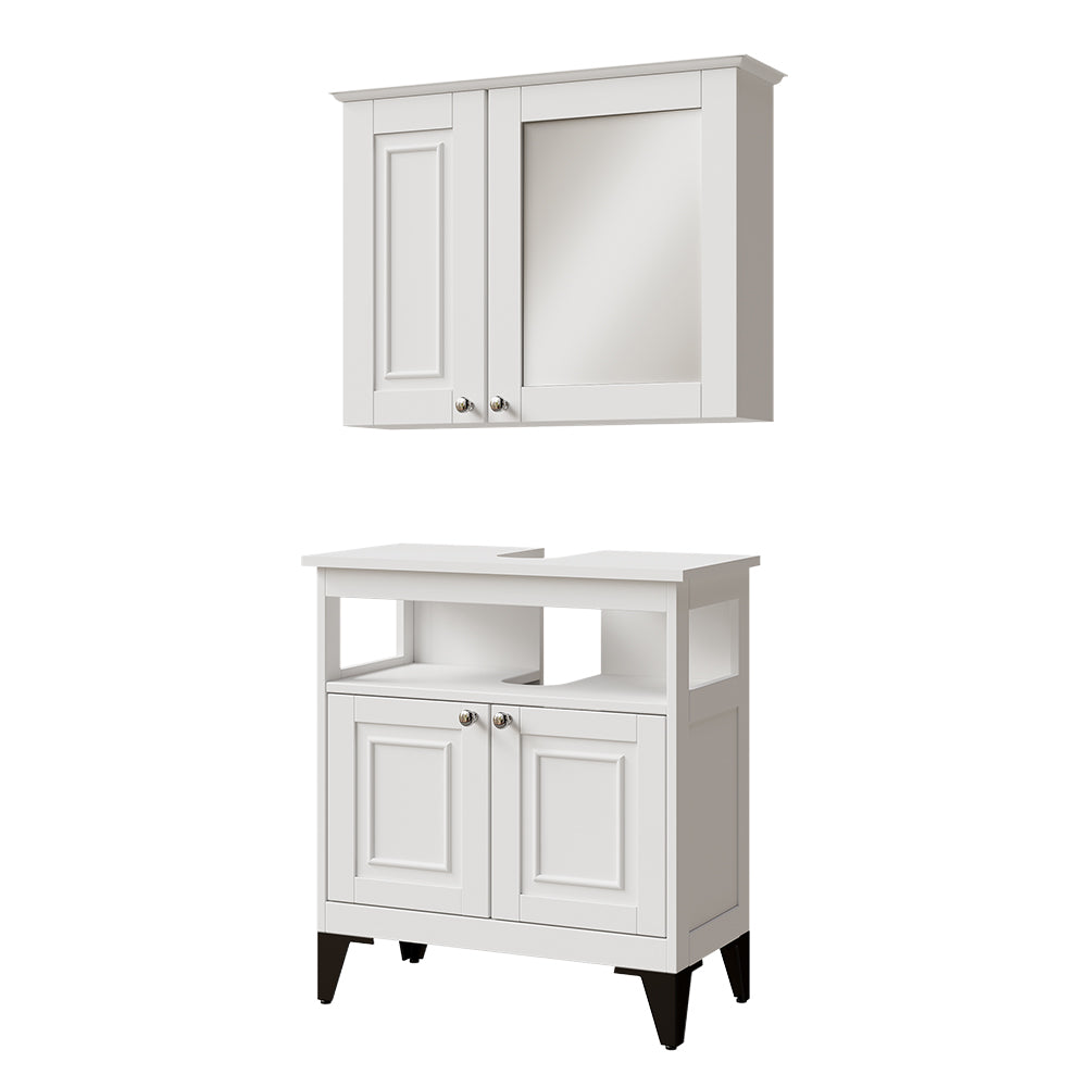 Vicco Set di mobili da bagno Bianco 2 parti