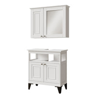 Vicco Set di mobili da bagno Bianco 2 parti