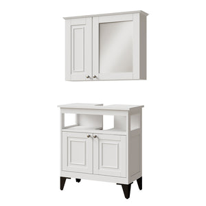 Vicco Set di mobili da bagno Bianco 2 parti