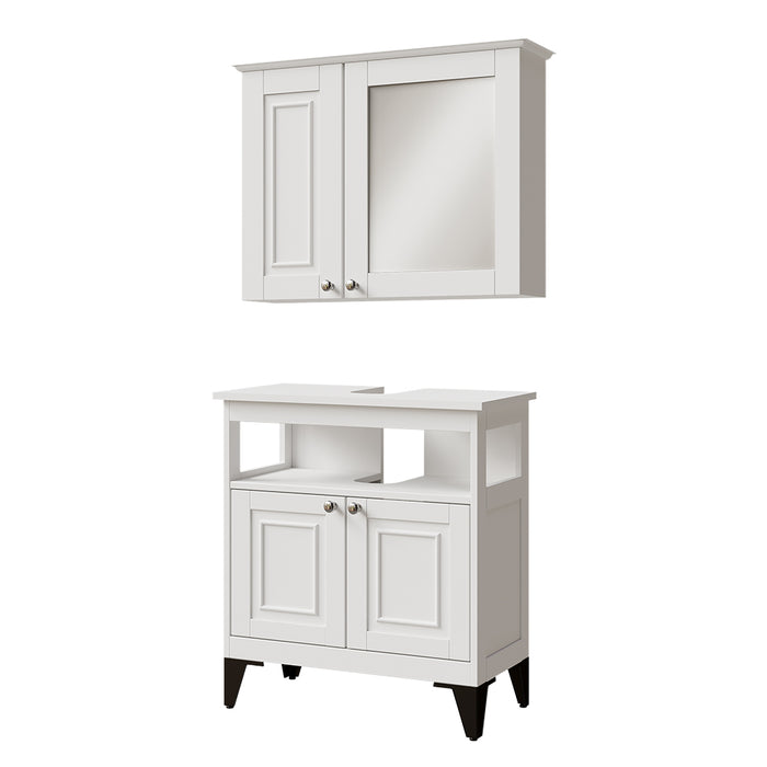 Vicco Set di mobili da bagno Bianco 2 parti