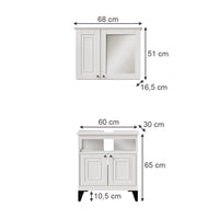 Vicco Set di mobili da bagno Bianco 2 parti