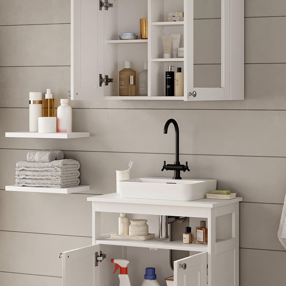 Vicco Set di mobili da bagno Bianco 2 parti