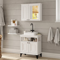 Vicco Set di mobili da bagno Bianco 2 parti