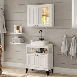 Vicco Set di mobili da bagno Bianco 2 parti