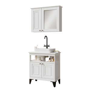 Vicco Set di mobili da bagno Bianco 2 parti