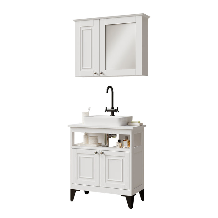 Vicco Set di mobili da bagno Bianco 2 parti