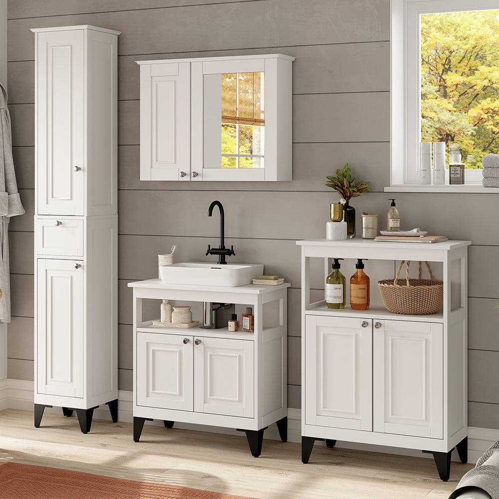 Vicco Set di mobili da bagno Bianco 4 parti