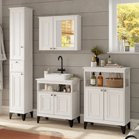 Vicco Set di mobili da bagno Bianco 4 parti