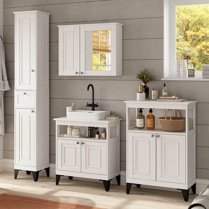 Vicco Set di mobili da bagno Bianco 4 parti