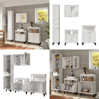 Vicco Set di mobili da bagno Bianco 4 parti