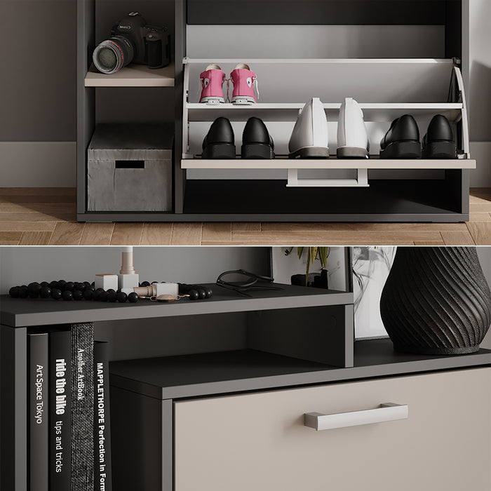 Vicco Scarpiera Antracite/grigio 80 x 90 cm