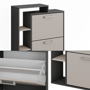 Vicco Scarpiera Antracite/grigio 80 x 90 cm