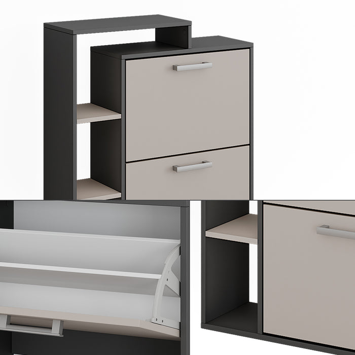 Vicco Scarpiera Antracite/grigio 80 x 90 cm