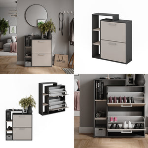 Vicco Scarpiera Antracite/grigio 80 x 90 cm