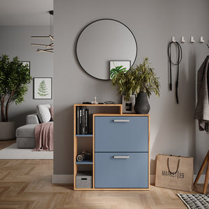 Vicco Scarpiera Goldkraft rovere/blu 80 x 90 cm