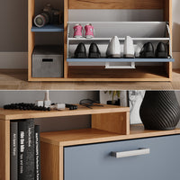 Vicco Scarpiera Goldkraft rovere/blu 80 x 90 cm