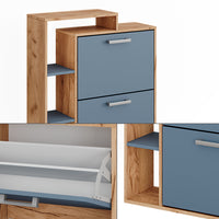 Vicco Scarpiera Goldkraft rovere/blu 80 x 90 cm